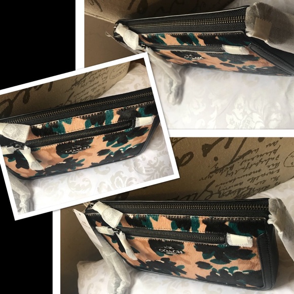 ✨COACH✨Authentic Haircalf Leaf Clutch/Mini Handbag - Picture 6 of 8